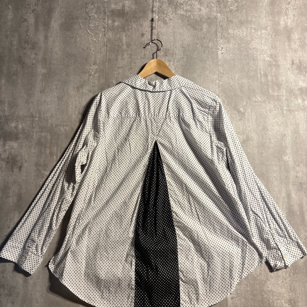 Chico's White and Black Button Down Shirt - Picture 8 of 9